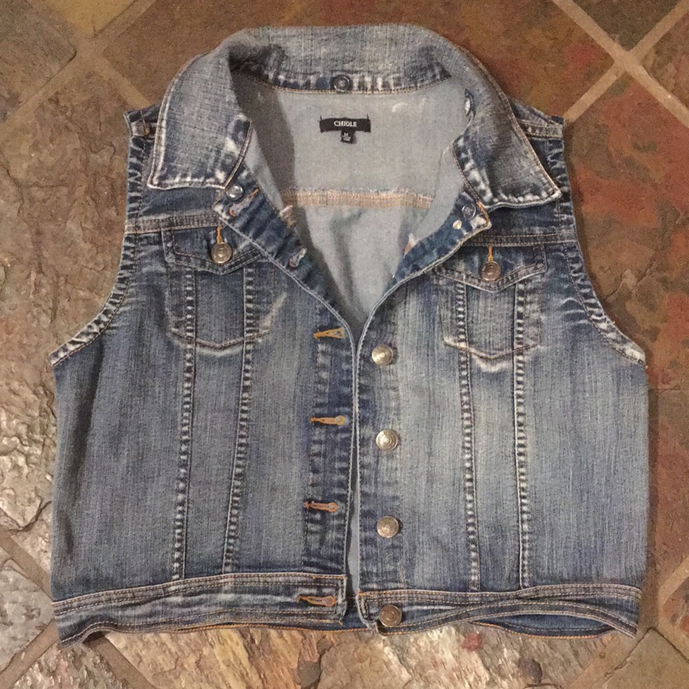 3/$20 ChiOle Stretch Denim Vest